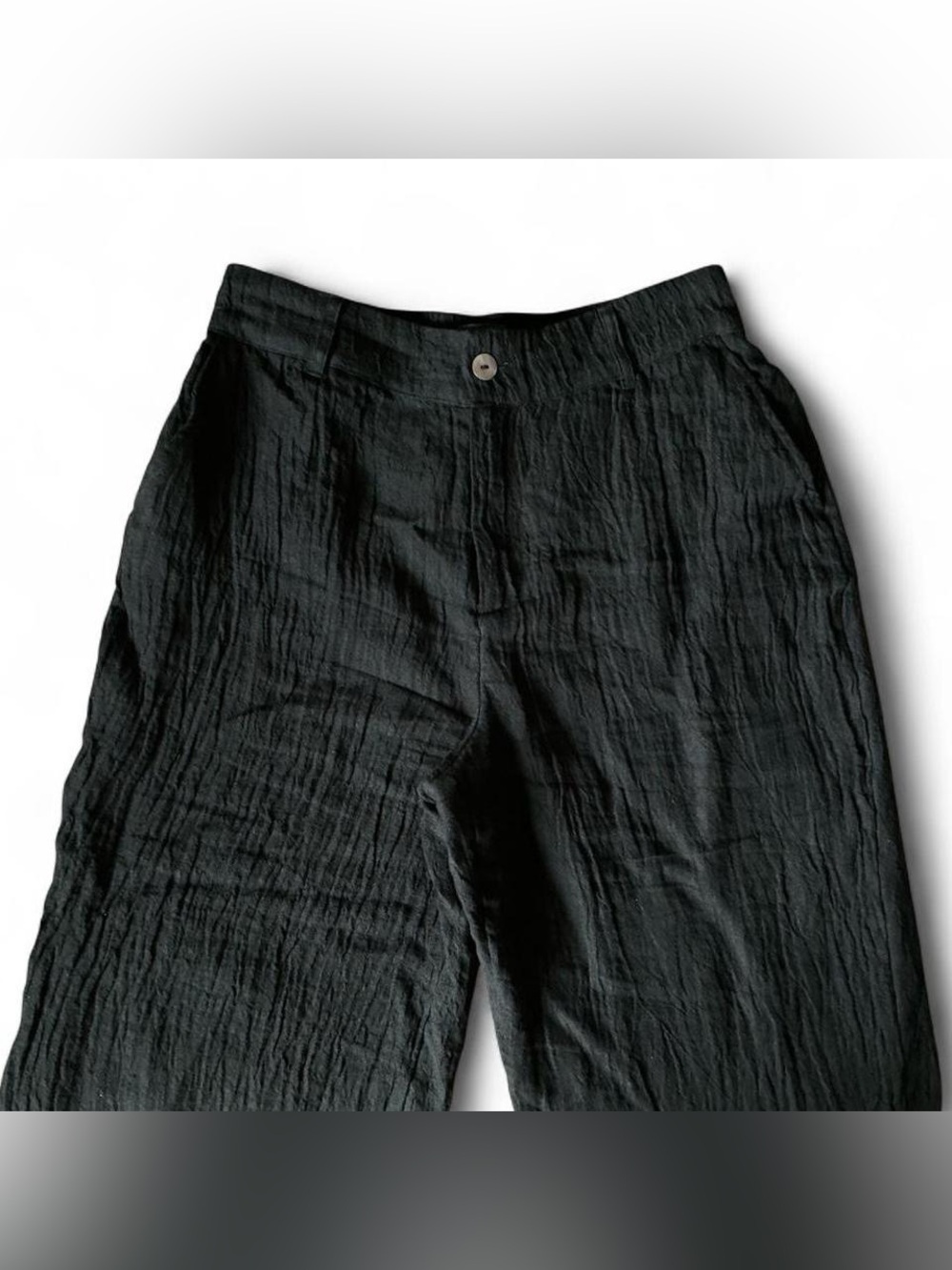 Tahari Black Linen Pants